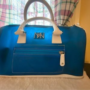 Jelly Satchel with White Vegan Leather Trim